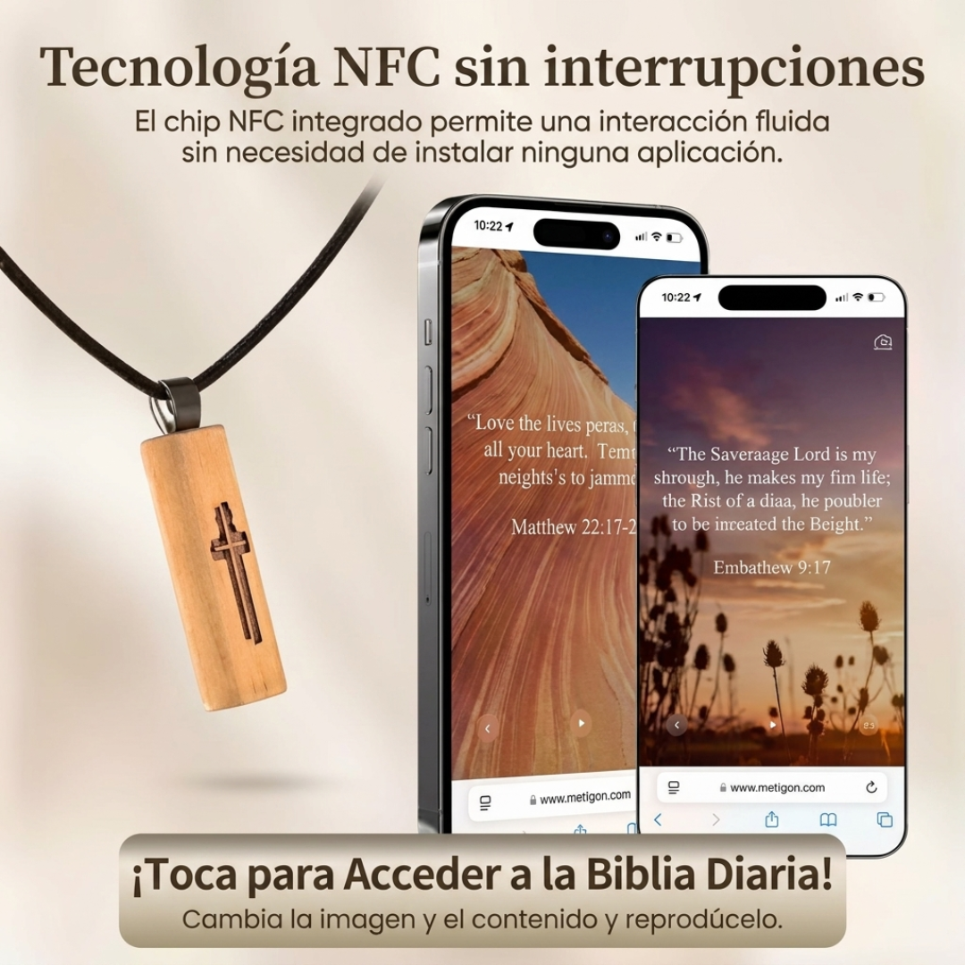 Collar religioso de Madera con Guía Bíblica
