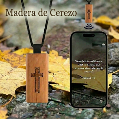Wooden Necklace with Bible Guide