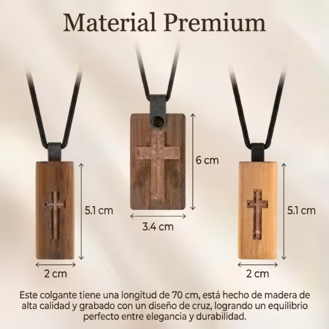 Collar religioso de Madera con Guía Bíblica