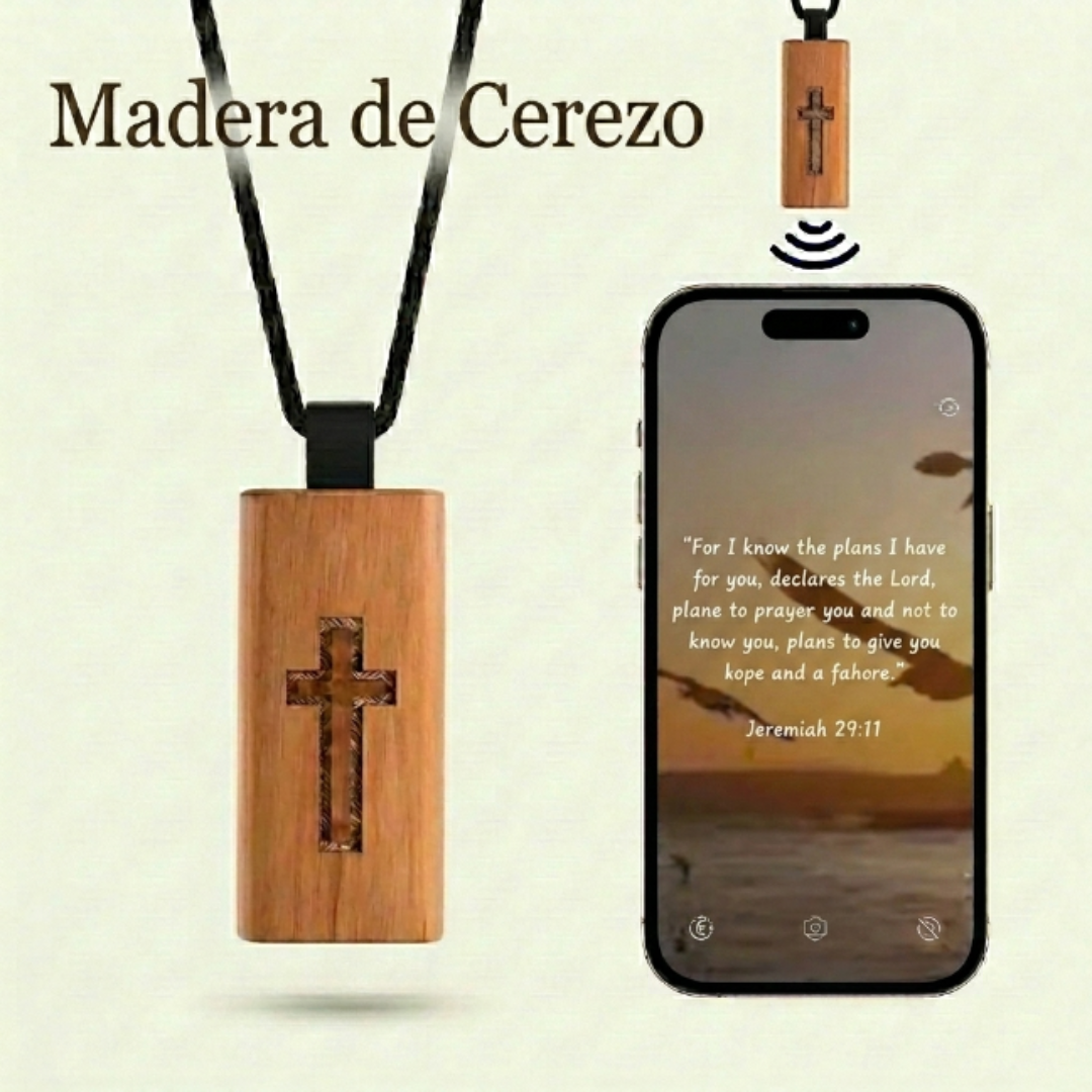 Collar religioso de Madera con Guía Bíblica