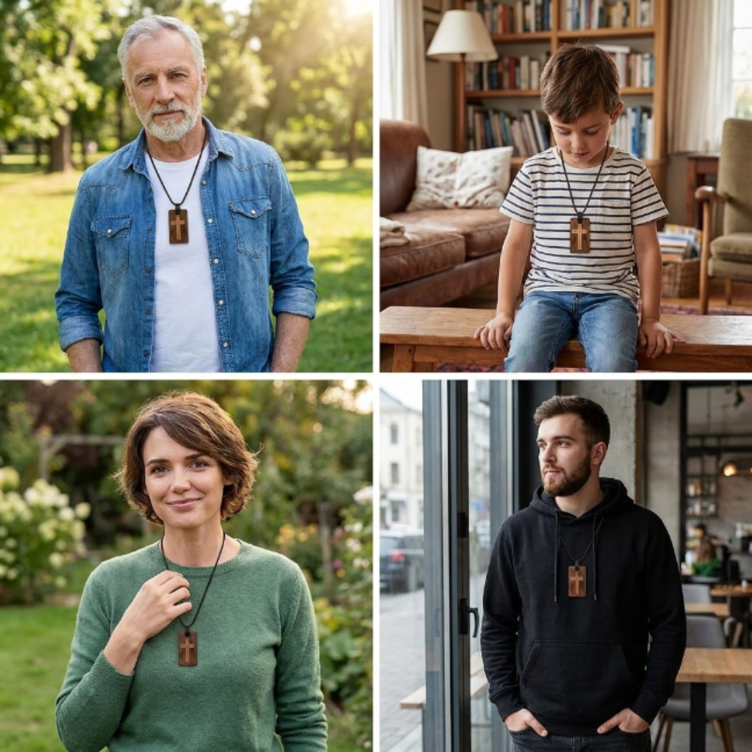 Collar religioso de Madera con Guía Bíblica