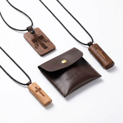 Collar religioso de Madera con Guía Bíblica